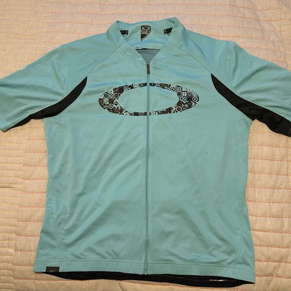 🧿Oakley Light Blue Zip-Up Jacket - Picture 1 of 11